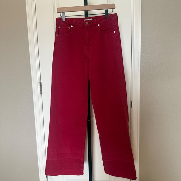 SIMKHAI Jude Straight Leg Jeans Cherry Women's Size 29 - Picture 5 of 13